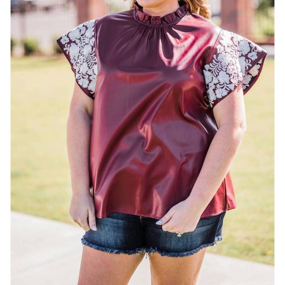 NEW LAYERZ CLOTHING northgate top in maroon